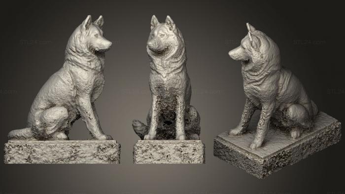 Animal figurines (Husky 2, STKJ_1080) 3D models for cnc